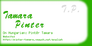 tamara pinter business card